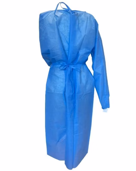 Abito isolante blu monouso in tessuto non tessuto impermeabile DPI