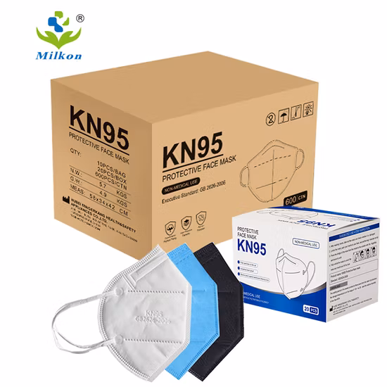 GB2626 Respiratore monouso KN95 Maschere per il viso Maschera KN95 a 5 strati
